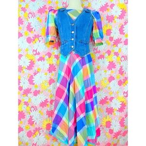 Groovy Vintage 70s psychedelic Cotton Sundress